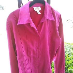 Talbots/Tailored ..mole skin faux suede blouse